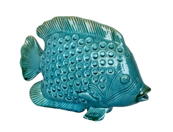 pesce decorativo in ceramica