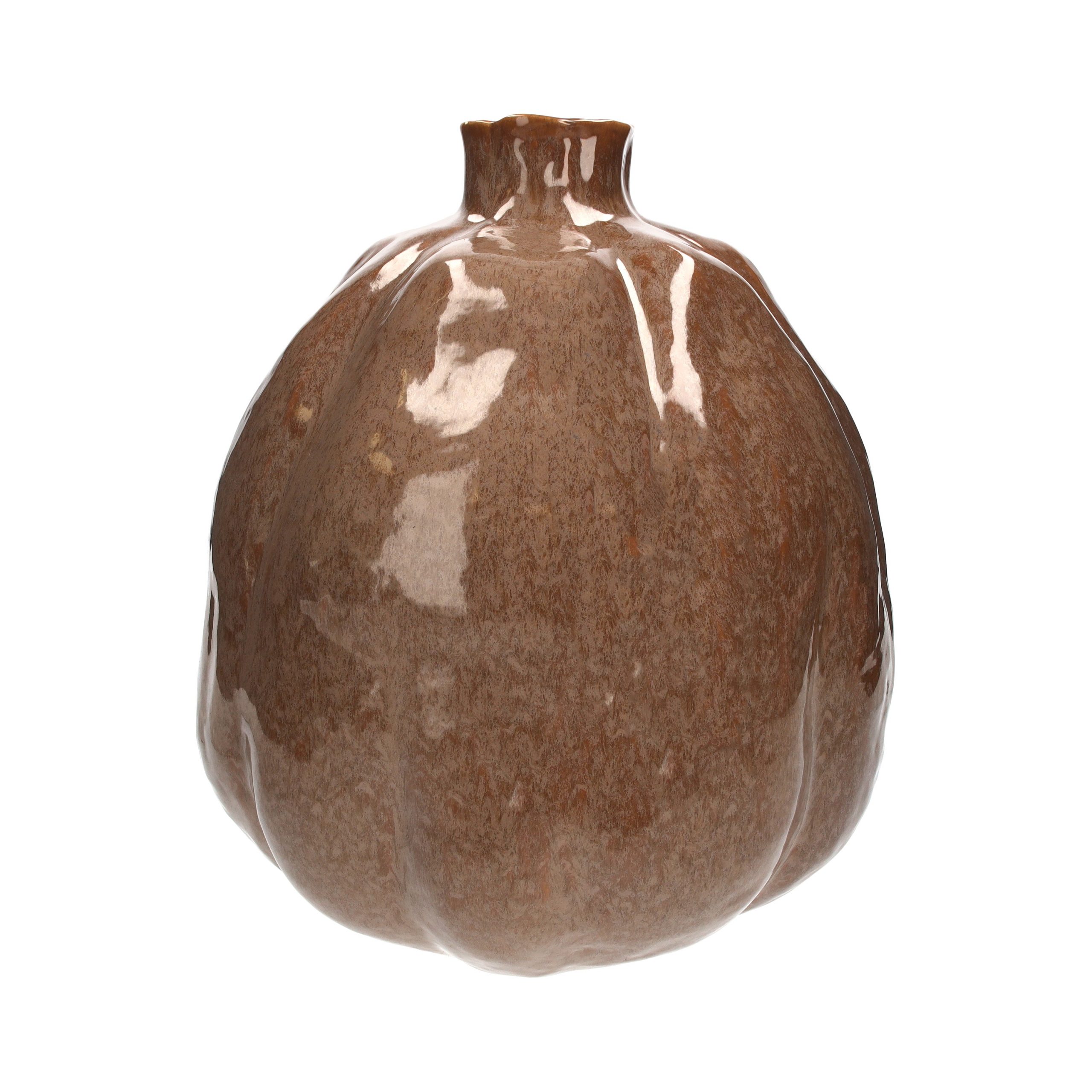Vaso in ceramica marrone