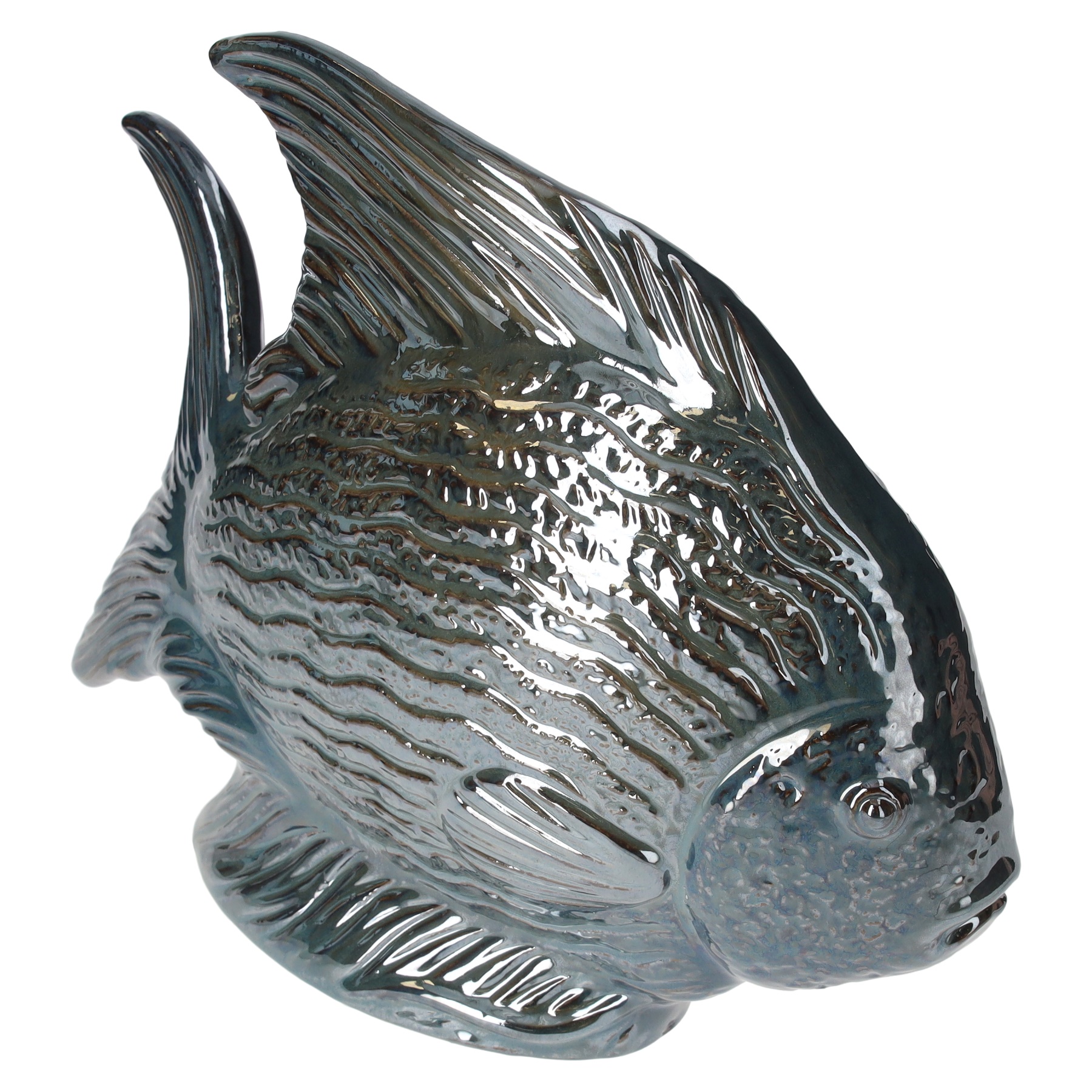 pesce in ceramica blu