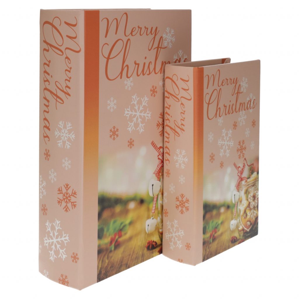scatole libro natalizie dettaglio